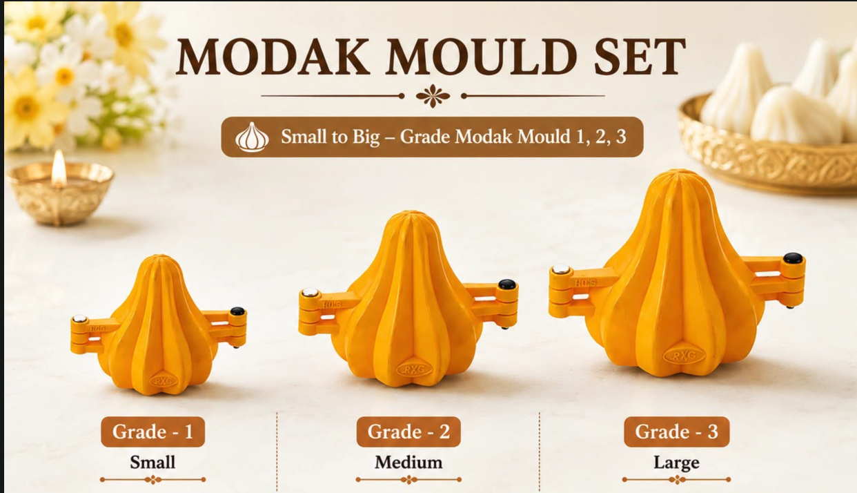 Plastic Modak Mould Complete Set