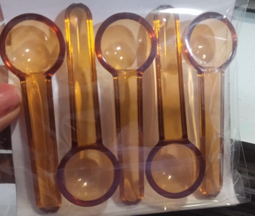 Acrylic Masala Spoon Pack of 5 — Design 3