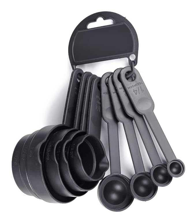 8 Pcs Measuring Spoon Black