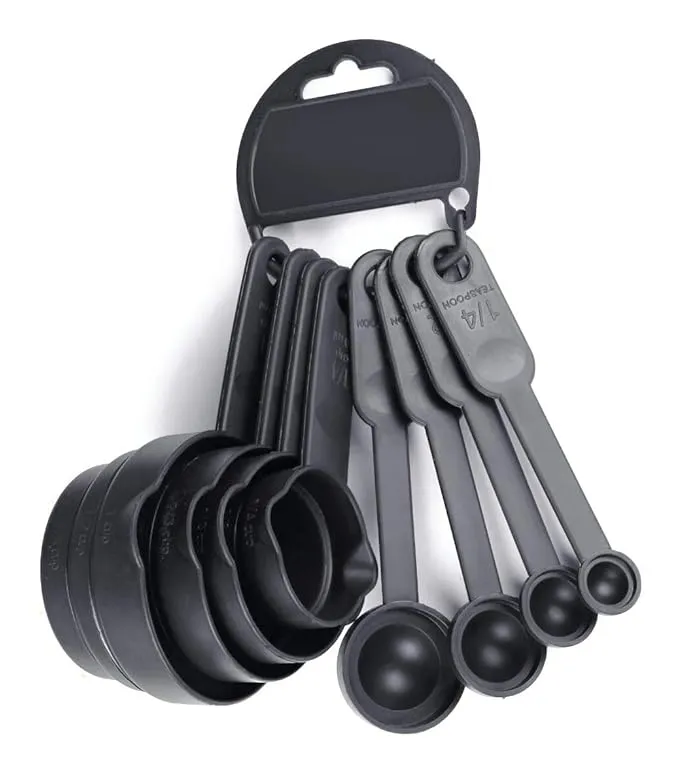8 Pcs Measuring Spoon Black